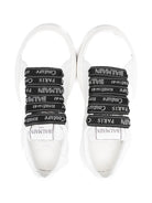 Sneakers per bambino Balmain Kids bianche con lacci logati - Rubino Kids