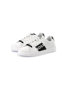 Sneakers per bambino Boss Kidswear bianco con logo goffrato con design color - block - Rubino Kids