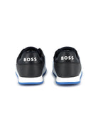 Sneakers per bambino Boss Kidswear blu con strappo con suola in gomma antiscivolo - Rubino Kids