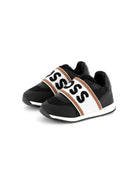 Sneakers per bambino Boss Kidswear nero con suola in gomma antiscivolo - Rubino Kids