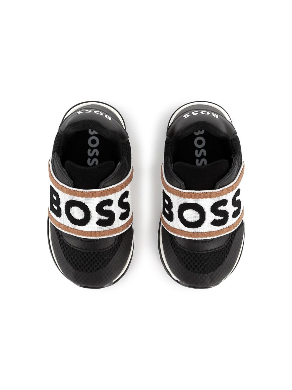 Sneakers per bambino Boss Kidswear nero con suola in gomma antiscivolo - Rubino Kids