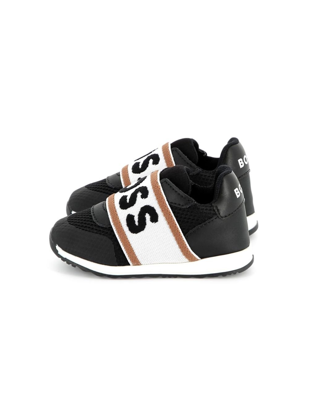 Sneakers per bambino Boss Kidswear nero con suola in gomma antiscivolo - Rubino Kids