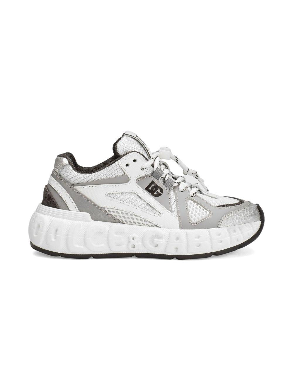 Sneakers per bambino Dolce & Gabbana Kids grigio con dettaglio con logo - Rubino Kids