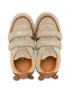 Sneakers per bambino Donsje beige con applicazione orsetto sul retro - Rubino Kids