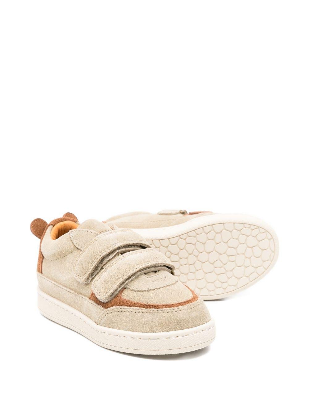 Sneakers per bambino Donsje beige con applicazione orsetto sul retro - Rubino Kids