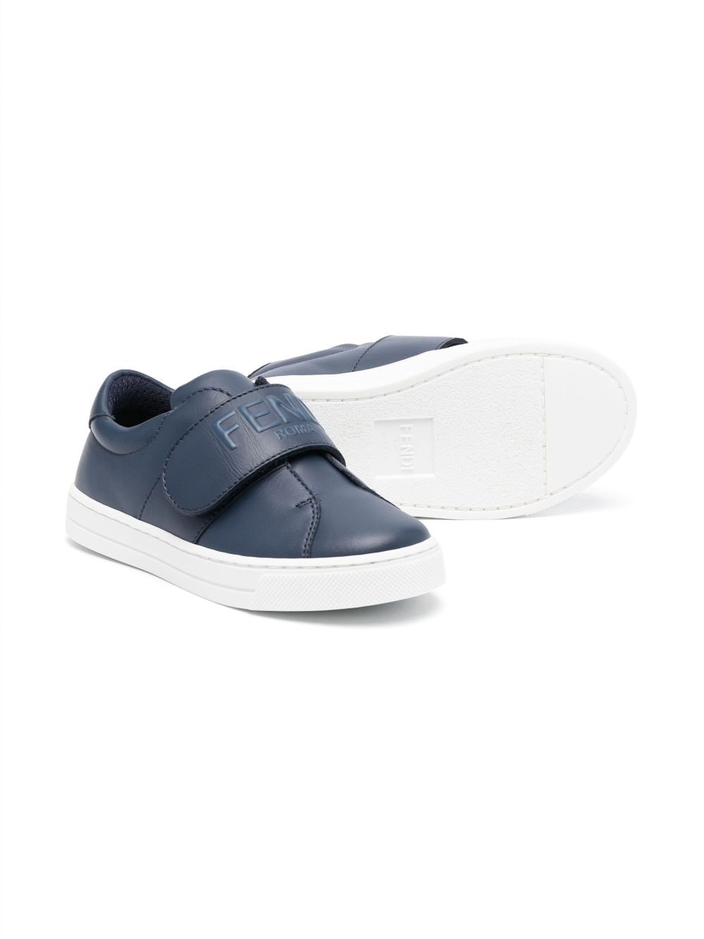 Sneakers per bambino Fendi Kids blu con chiusura a strappo - Rubino Kids