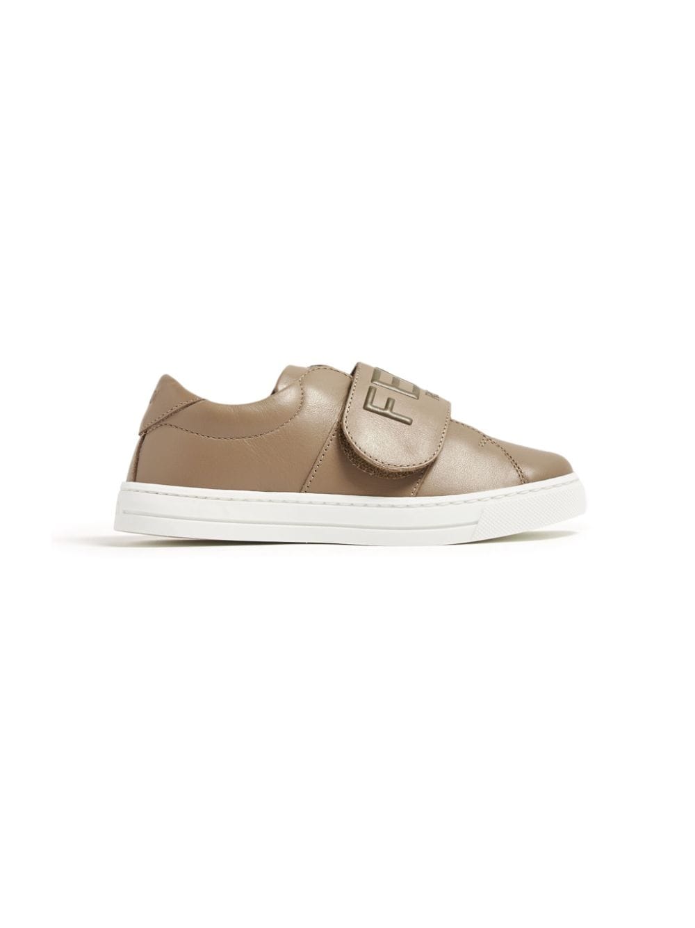 Sneakers per bambino Fendi Kids marrone con chiusura a strappo - Rubino Kids