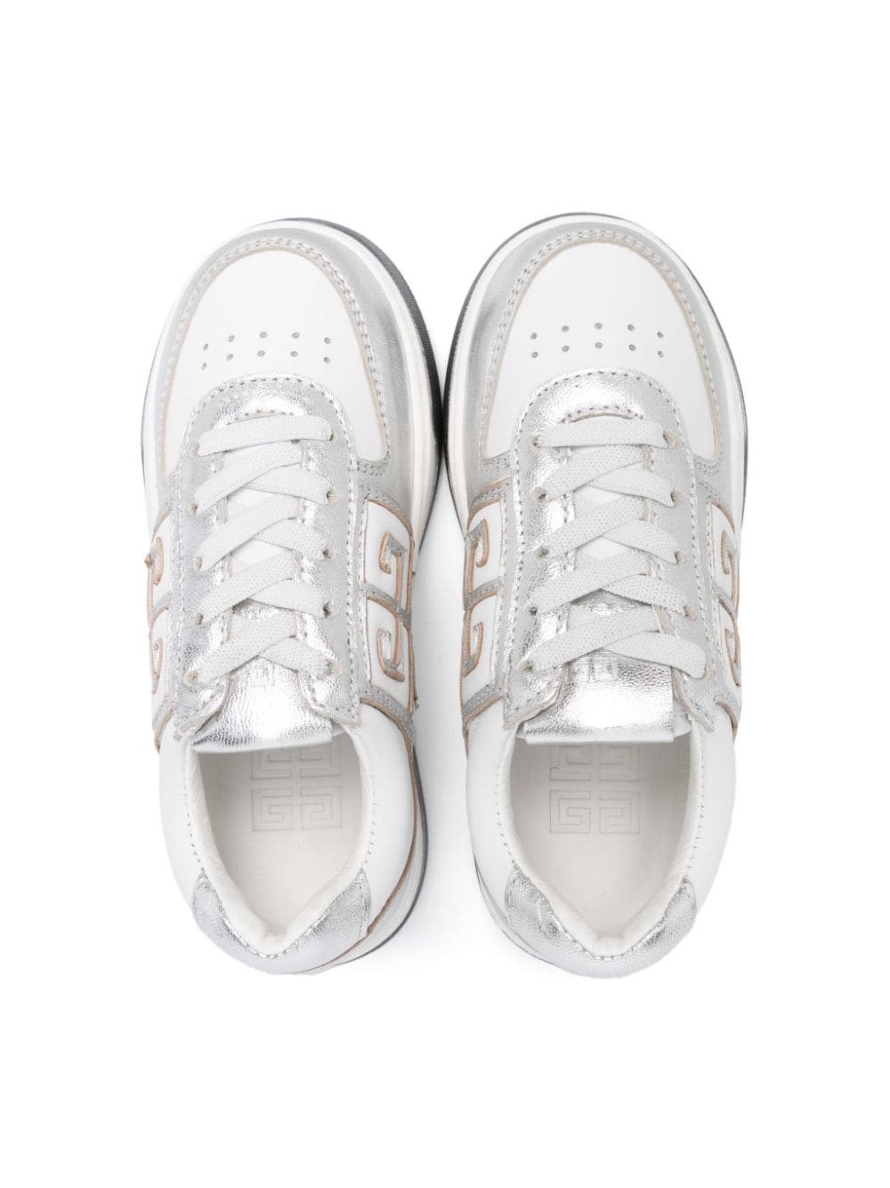 Sneakers per bambino Givenchy bianco in pelle con monogramma 4G - Rubino Kids