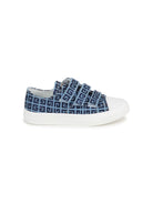 Sneakers per bambino Givenchy Kids in denim con stampa 4G e chiusura a strappo - Rubino Kids