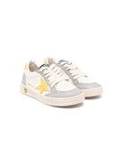 Sneakers per bambino Golden Goose Kids Ball Star bianco con inserti grigi - Rubino Kids