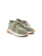 Sneakers per bambino Stella McCartney verdi con design a inserti - Rubino Kids