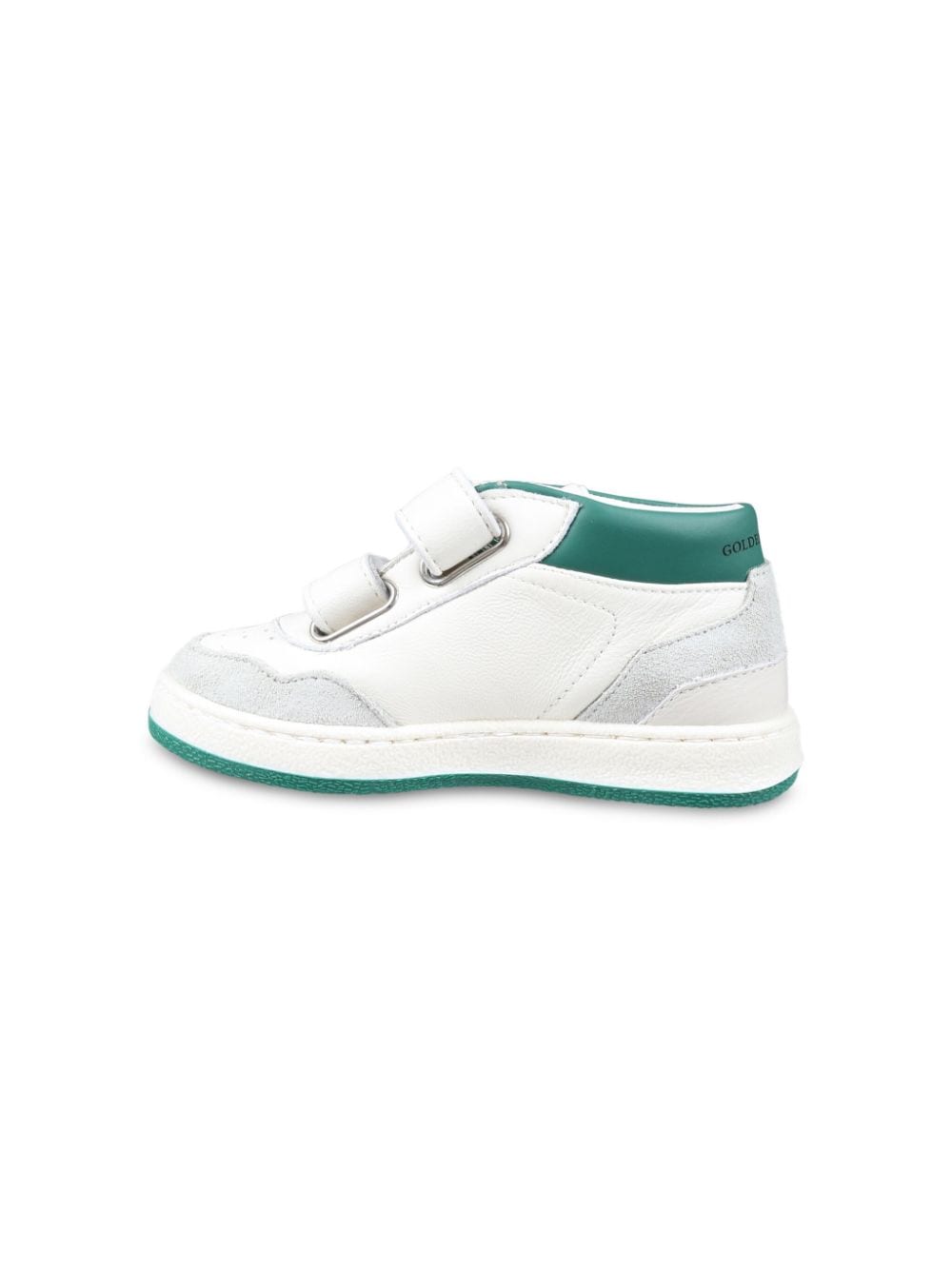 Sneakers per neonato Golden Goose Kids June Basket bianco con inserti verdi - Rubino Kids