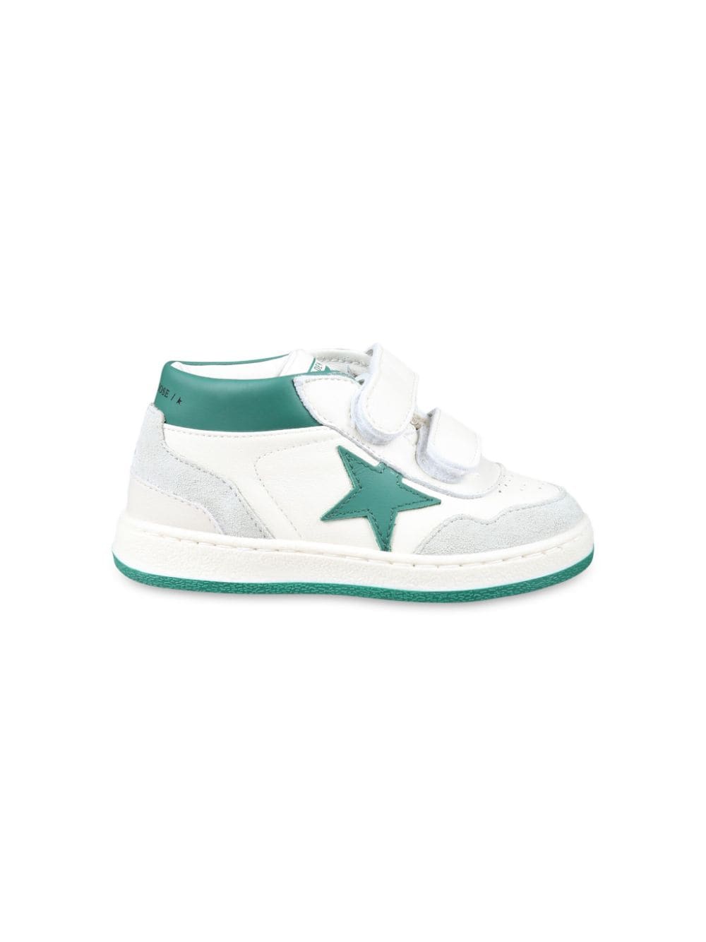 Sneakers per neonato Golden Goose Kids June Basket bianco con inserti verdi - Rubino Kids