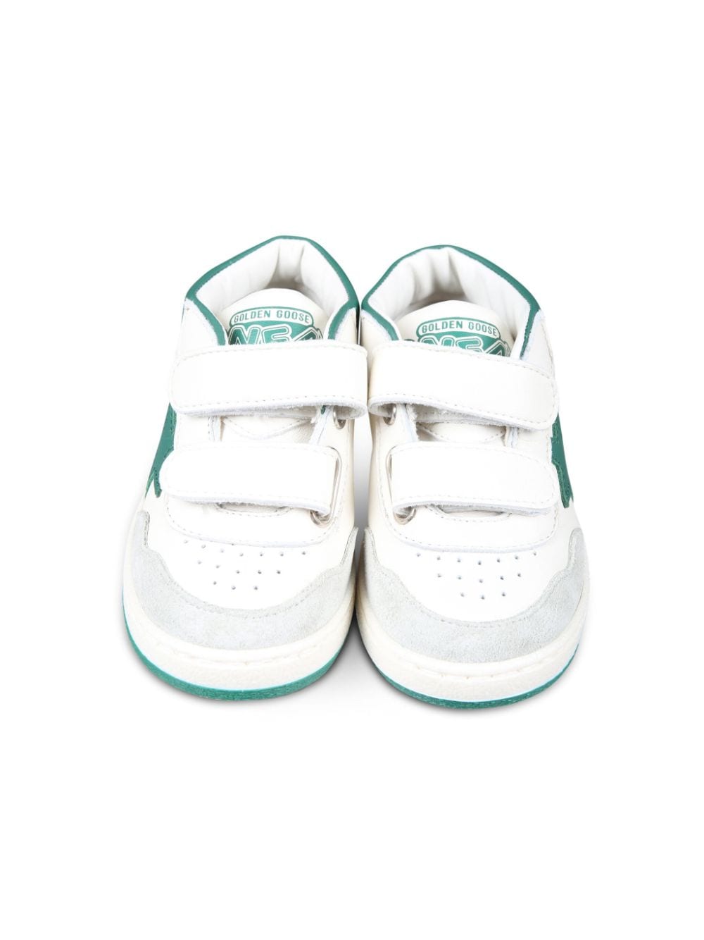 Sneakers per neonato Golden Goose Kids June Basket bianco con inserti verdi - Rubino Kids