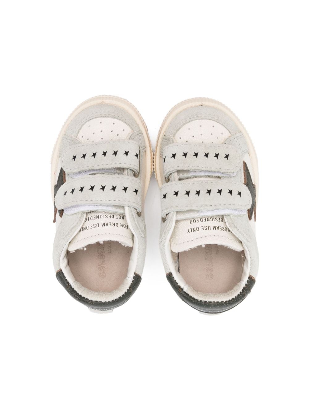 Sneakers per neonato Golden Goose Kids Old School Young bianco con chiusura a strappo - Rubino Kids