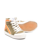 Sneakers per neonato Golden Goose Kids verde con applicazione laterale a stella - Rubino Kids