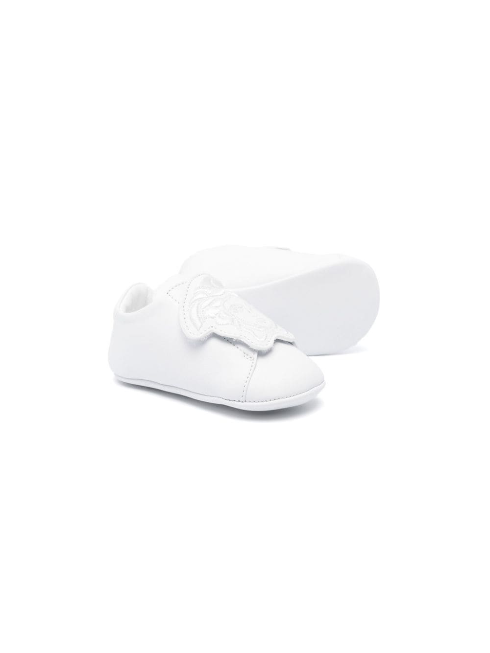 Sneakers senza lacci La Medusa per neonato Versace Kids bianco con suola in pelle - Rubino Kids