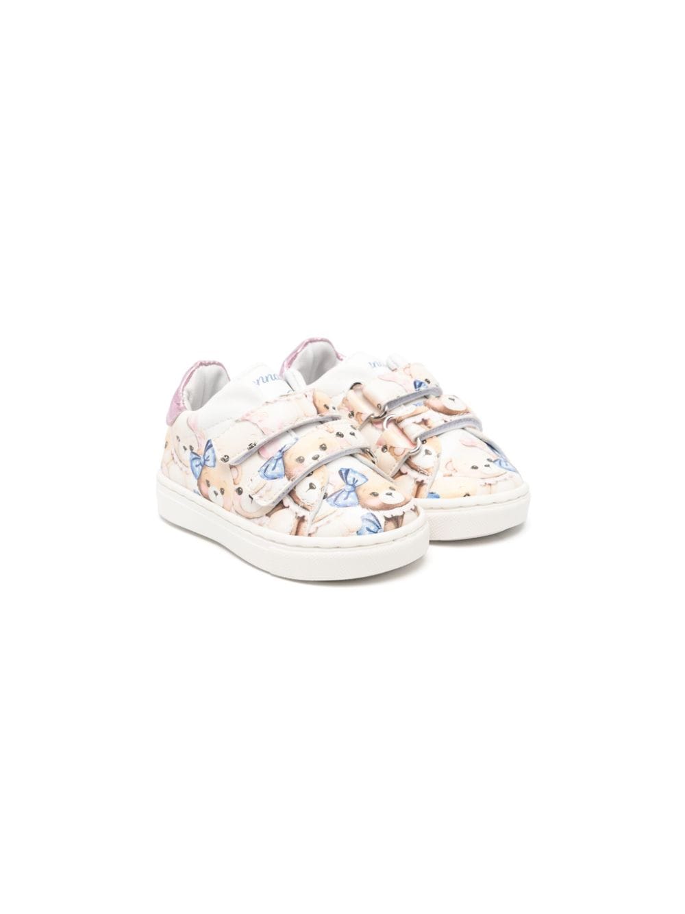 Sneakers Teddy Bear per bambina Monnalisa bianco con punta tonda - Rubino Kids