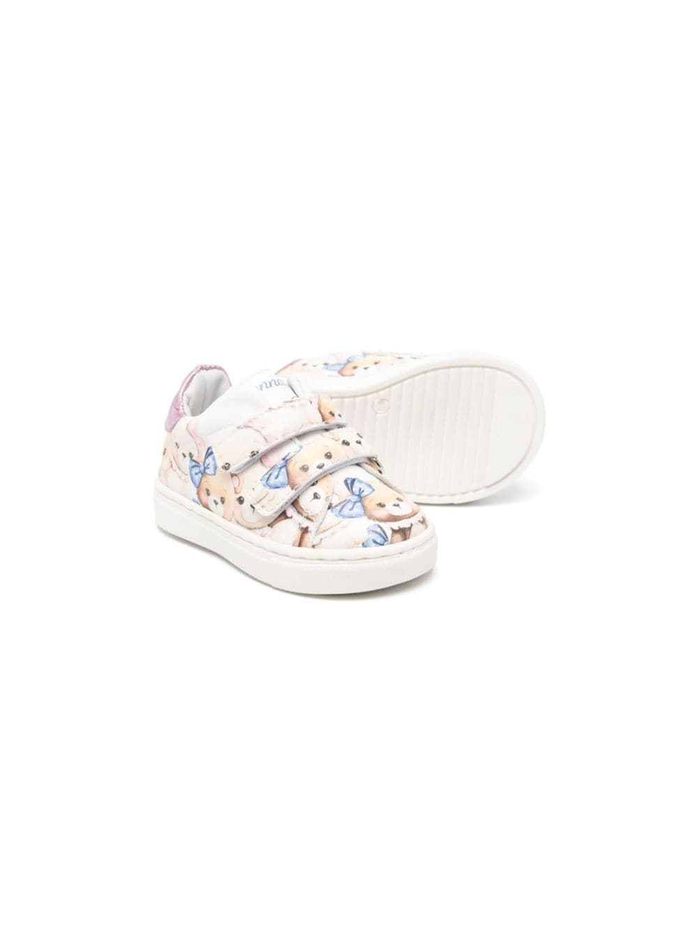 Sneakers Teddy Bear per bambina Monnalisa bianco con punta tonda - Rubino Kids