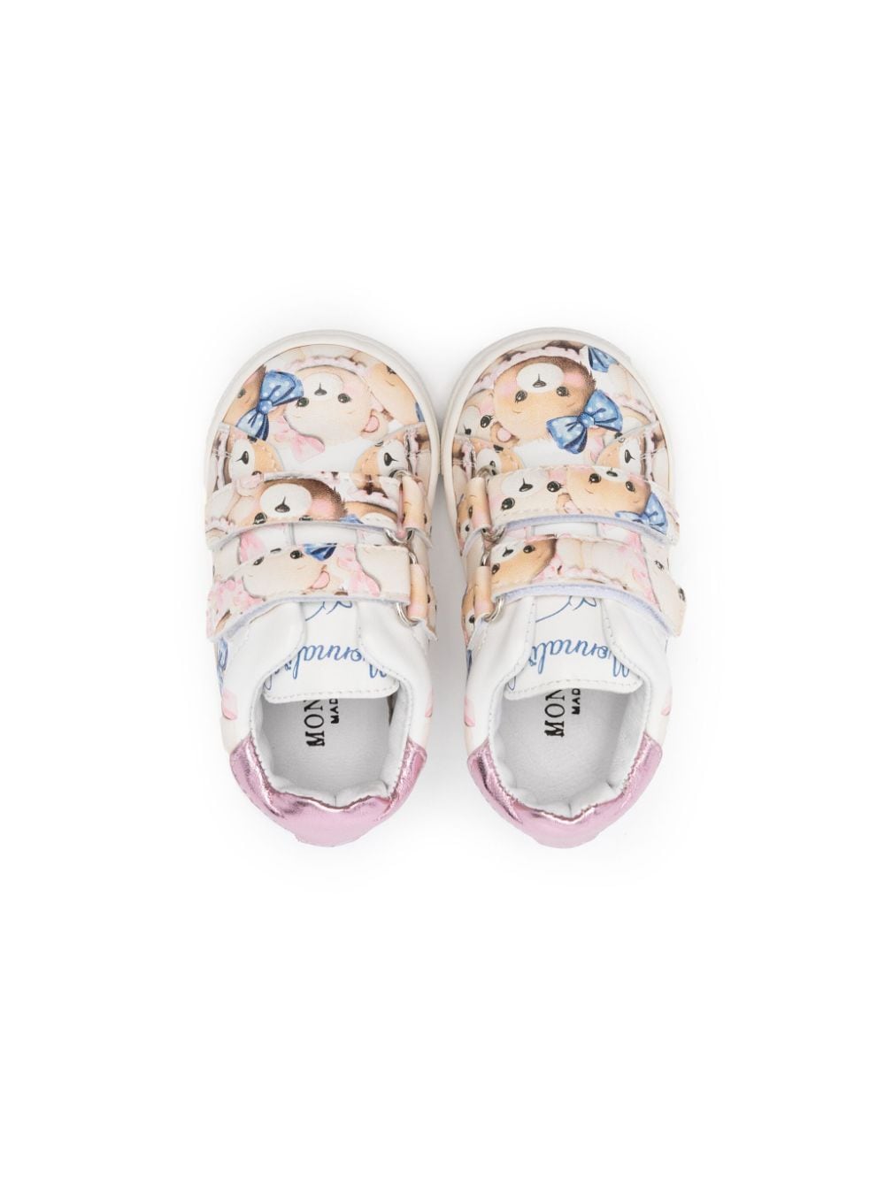 Sneakers Teddy Bear per bambina Monnalisa bianco con punta tonda - Rubino Kids