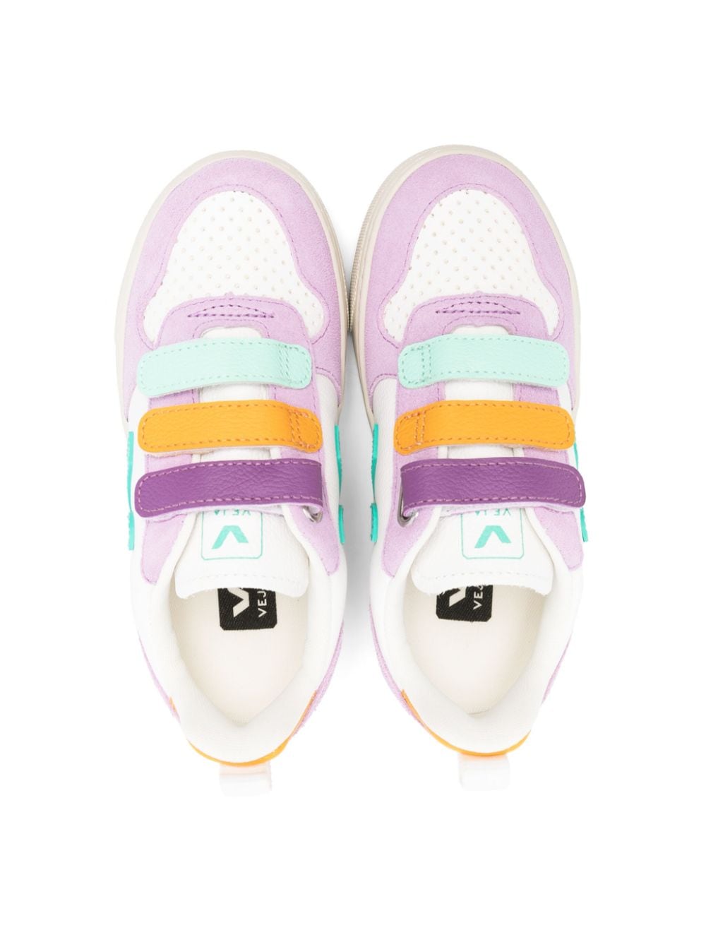 Sneakers V - 10 per bambina VEJA Kids multicolor con punta traforata - Rubino Kids