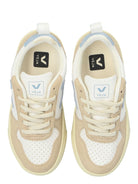 Sneakers V - 10 per bambino VEJA Kids bianco con punta tonda - Rubino Kids