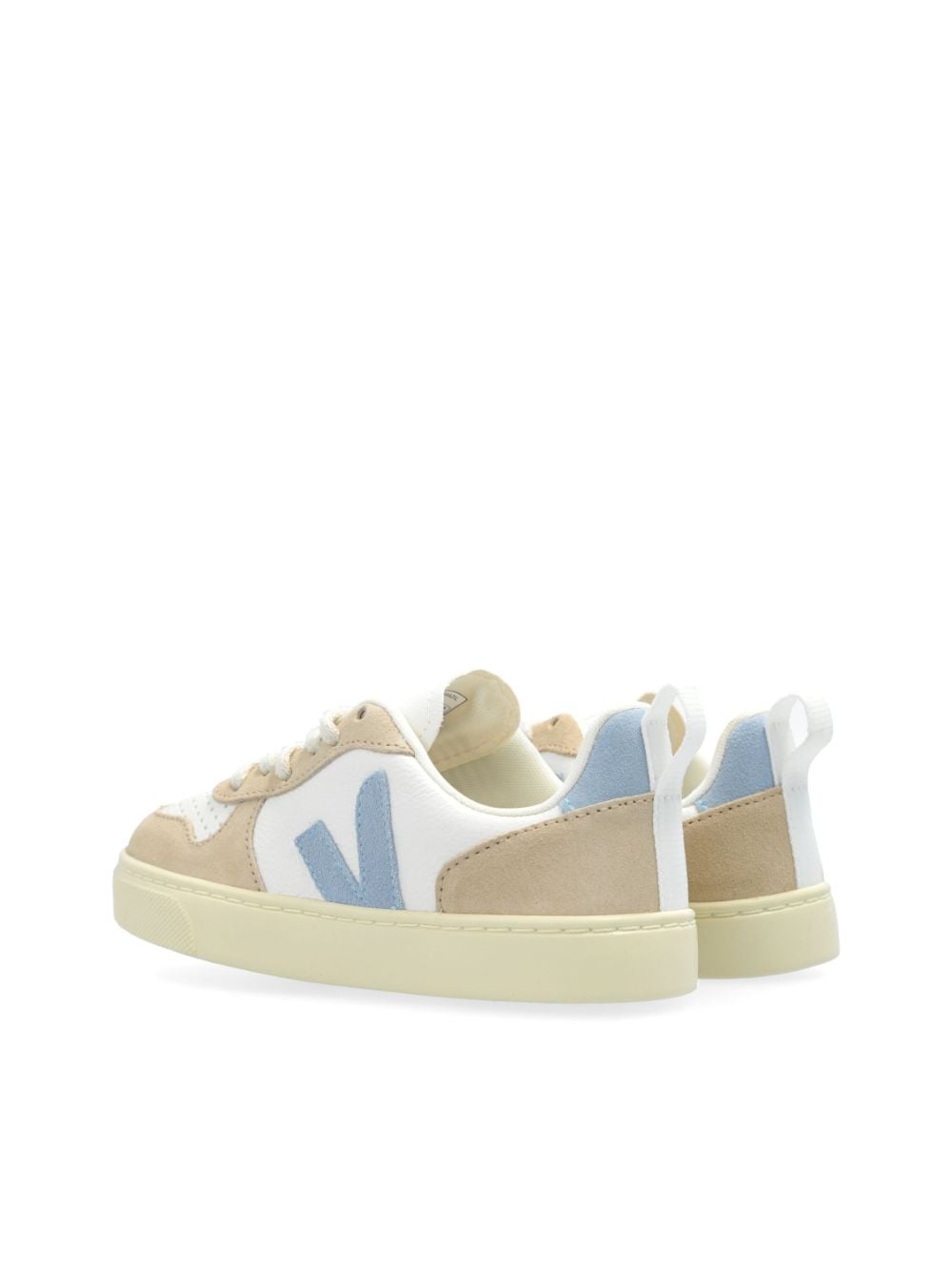 Sneakers V - 10 per bambino VEJA Kids bianco con punta tonda - Rubino Kids