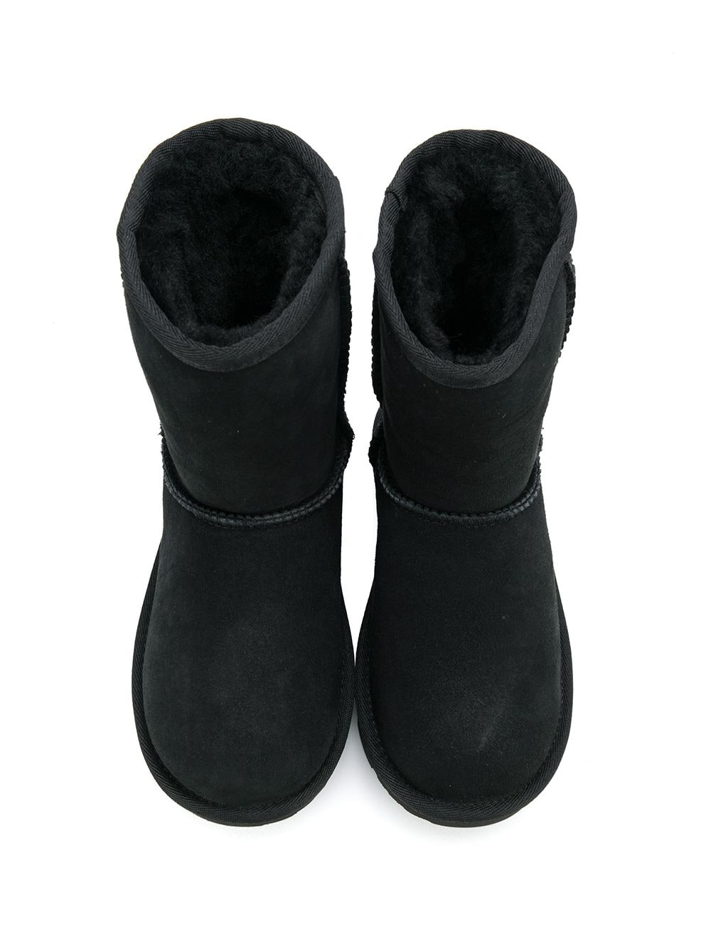 Stivaletti con fodera in pelliccia per bambina UGG Kids neri con punta tonda - Rubino Kids