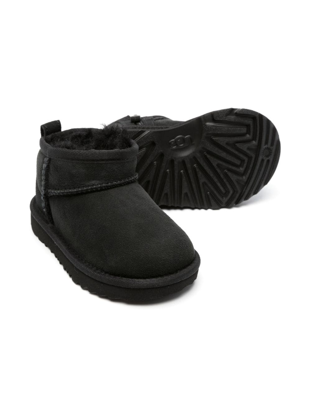 Stivali Classic Ultra Mini per bambina UGG Kids marroni con finitura idrorepellente - Rubino Kids