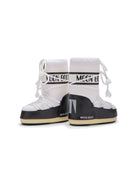 Stivali da neve Icon con logo per bambina Moon Boot Kids bianco con stampa laterale con logo - Rubino Kids