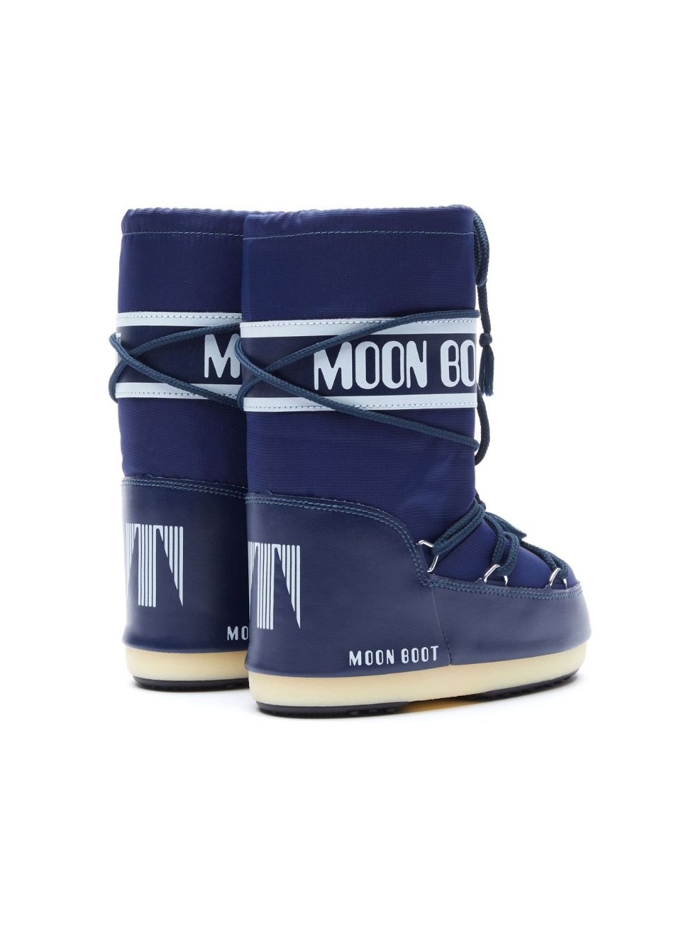 Stivali da neve Icon con logo per bambina Moon Boot Kids blu con punta tonda - Rubino Kids