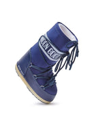 Stivali da neve Icon con logo per bambina Moon Boot Kids blu con punta tonda - Rubino Kids