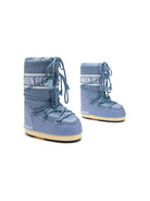 Stivali da neve Icon con logo per bambina Moon Boot Kids grigio con stampa laterale con logo - Rubino Kids