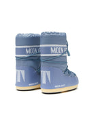 Stivali da neve Icon con logo per bambina Moon Boot Kids grigio con stampa laterale con logo - Rubino Kids