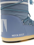 Stivali da neve Icon con logo per bambina Moon Boot Kids grigio con stampa laterale con logo - Rubino Kids