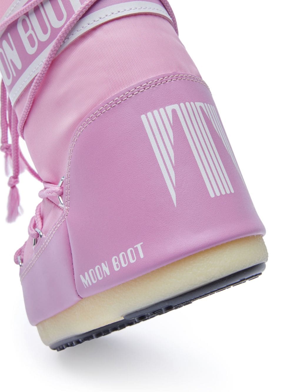 Stivali da neve Icon con logo per bambina Moon Boot Kids rosa con stampa laterale con logo - Rubino Kids