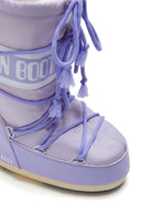 Stivali da neve Icon con logo per bambina Moon Boot Kids viola con punta tonda - Rubino Kids