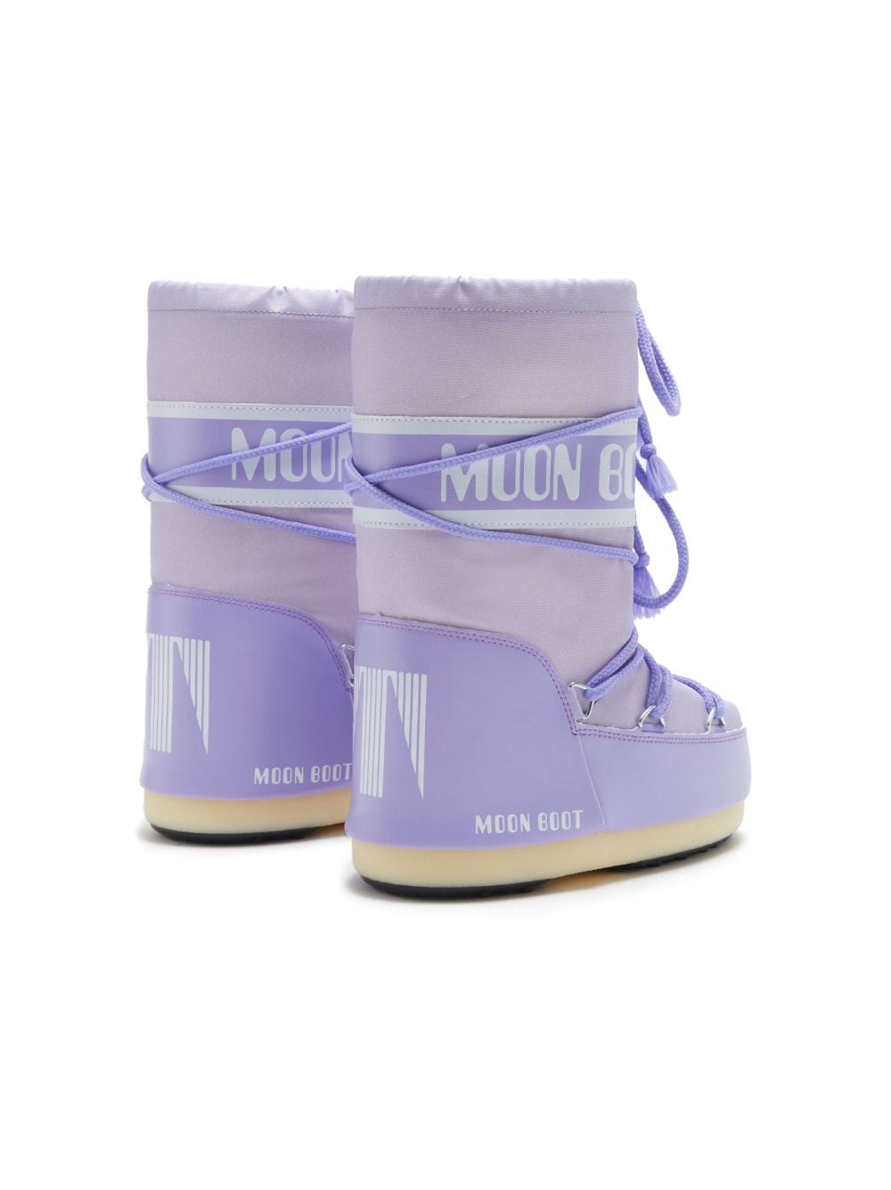 Stivali da neve Icon con logo per bambina Moon Boot Kids viola con punta tonda - Rubino Kids