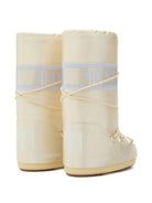 Stivali da neve Icon per bambini Moon Boot Kids bianchi con fascia con logo - Rubino Kids