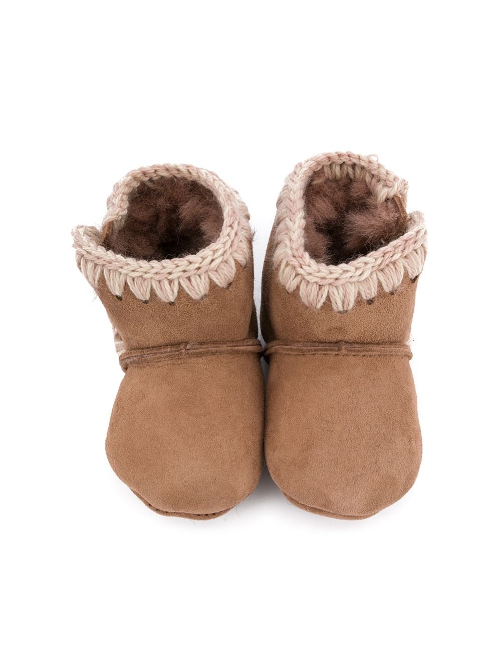 Stivali da neve per neonata Mou Kids marrone con design senza aperture - Rubino Kids