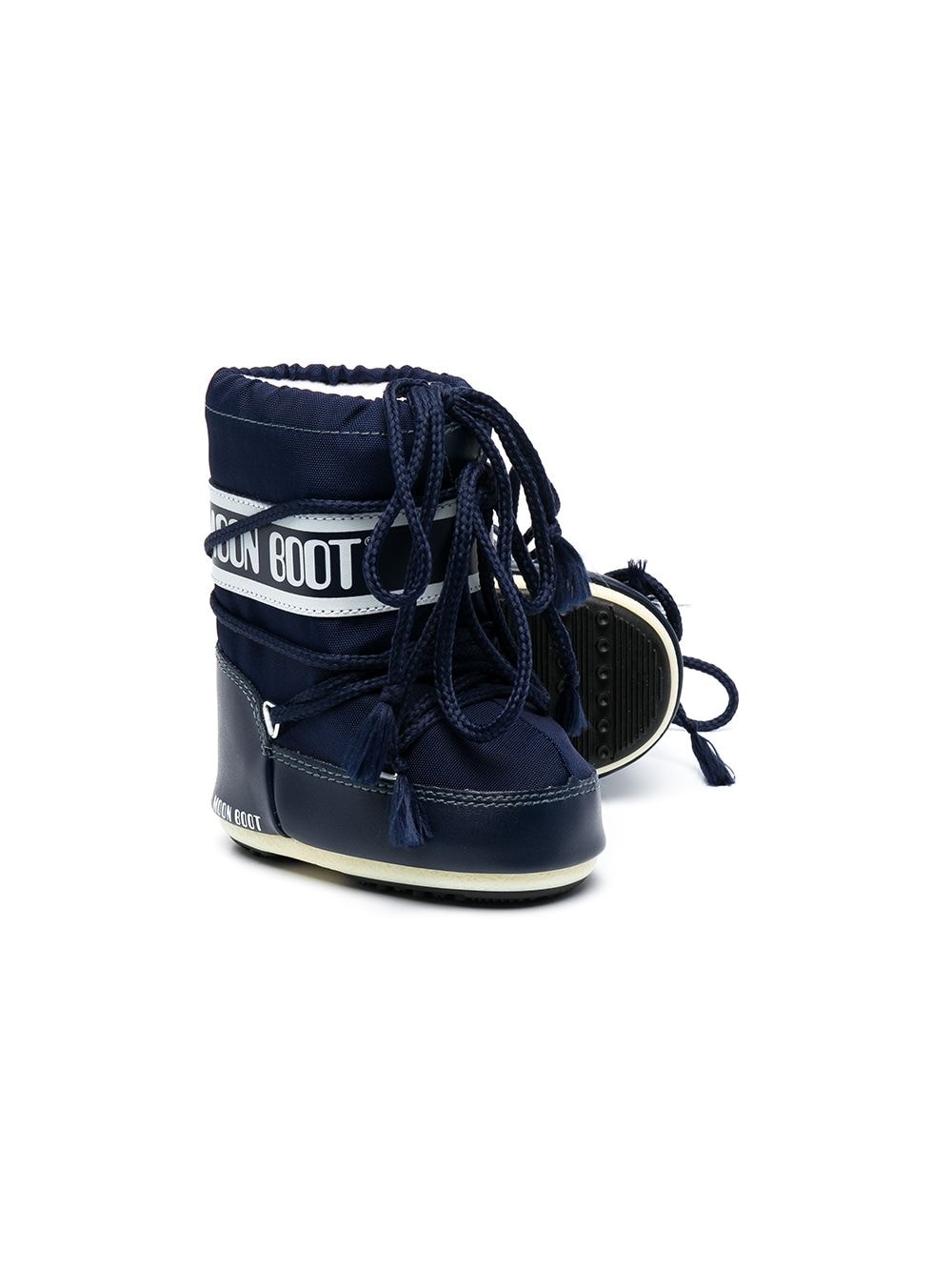 Stivali da neve per neonato Moon Boot Kids blu con suola piatta in gomma - Rubino Kids