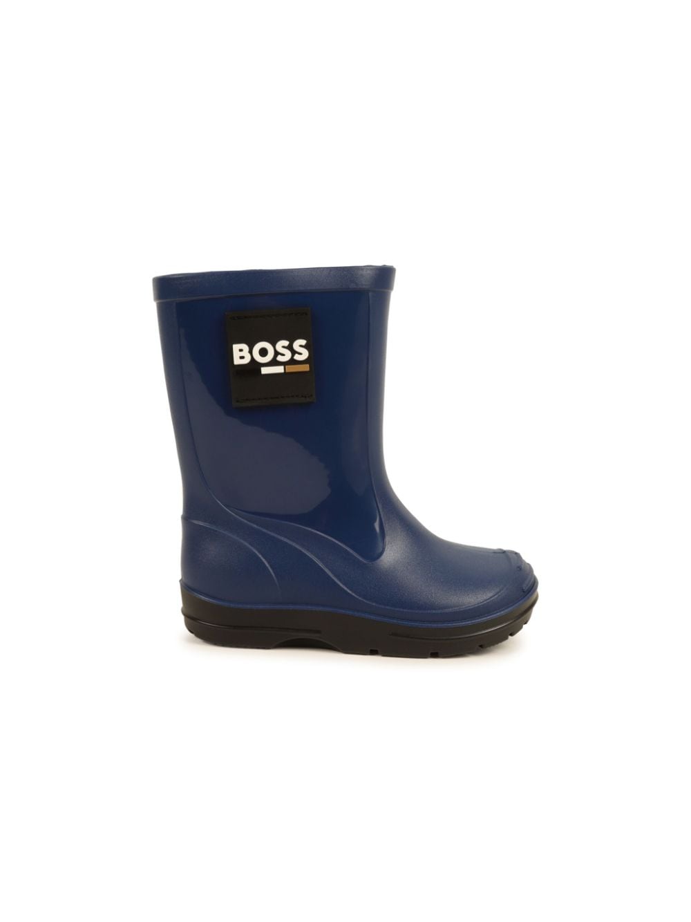 Stivali da pioggia con applicazione per bambino BOSS Kidswear blu con punta tonda - Rubino Kids