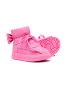 Stivali per bambina Monnalisa rosa con design imbottito con glitter - Rubino Kids