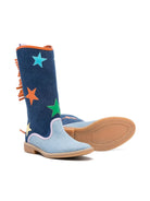 Stivali per bambina Stella McCartney Kids in denim con frange - Rubino Kids