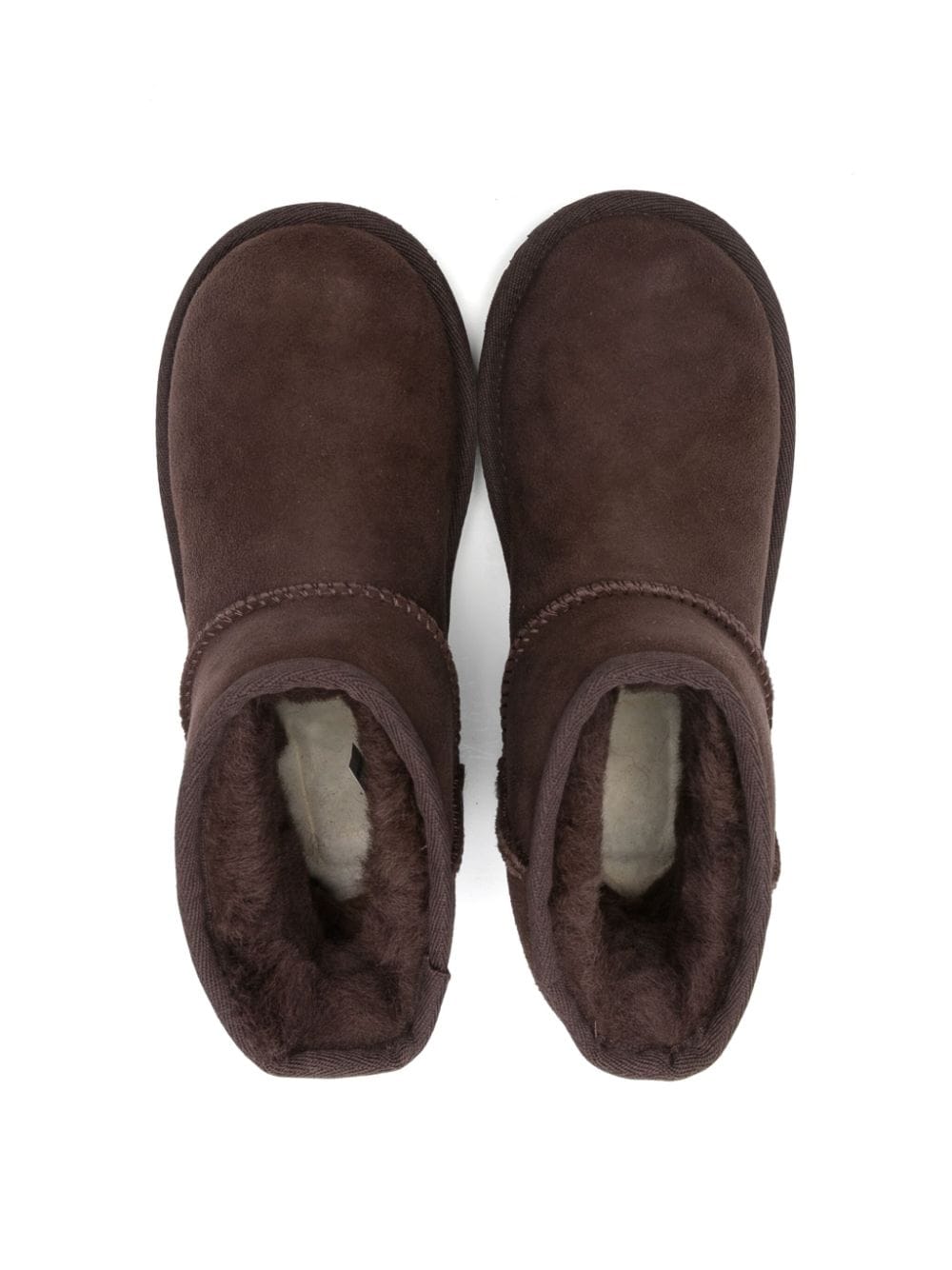 Stivali per bambina UGG Kids Classic II Mini marrone con pelliccia - Rubino Kids