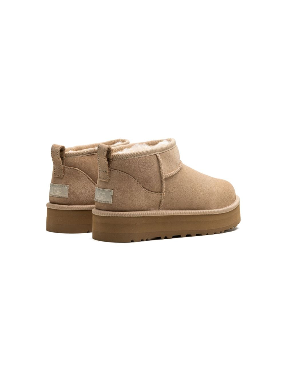 Stivali per bambina UGG Kids Ultra Mini beige con platform - Rubino Kids