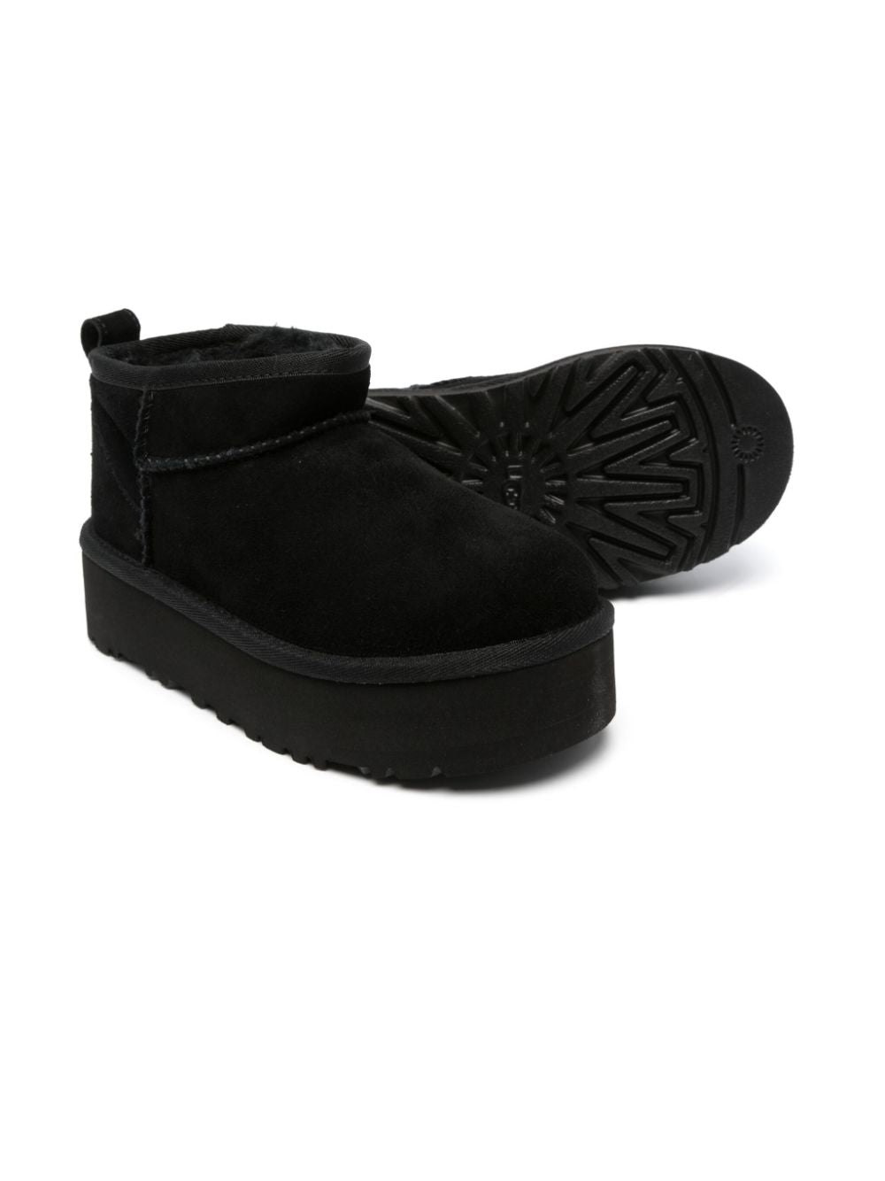 Stivali per bambina UGG Kids Ultra Mini nero con platform - Rubino Kids