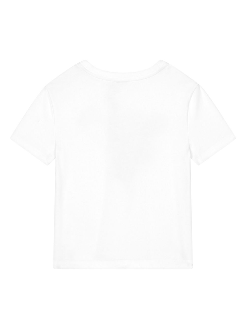 T-shirt a fiori per bambino Dolce & Gabbana Kids bianco con scollo rotondo - Rubino Kids