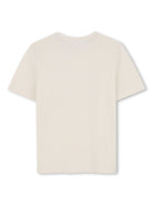 T-shirt a maniche corte per bambino BOSS Kidswear beige con girocollo - Rubino Kids