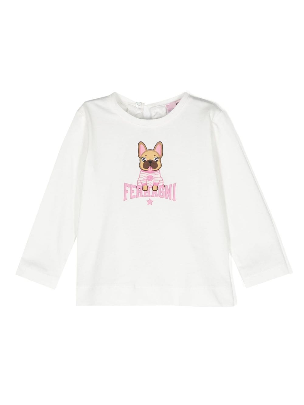 T - shirt a maniche lunghe con stampa - Rubino Kids